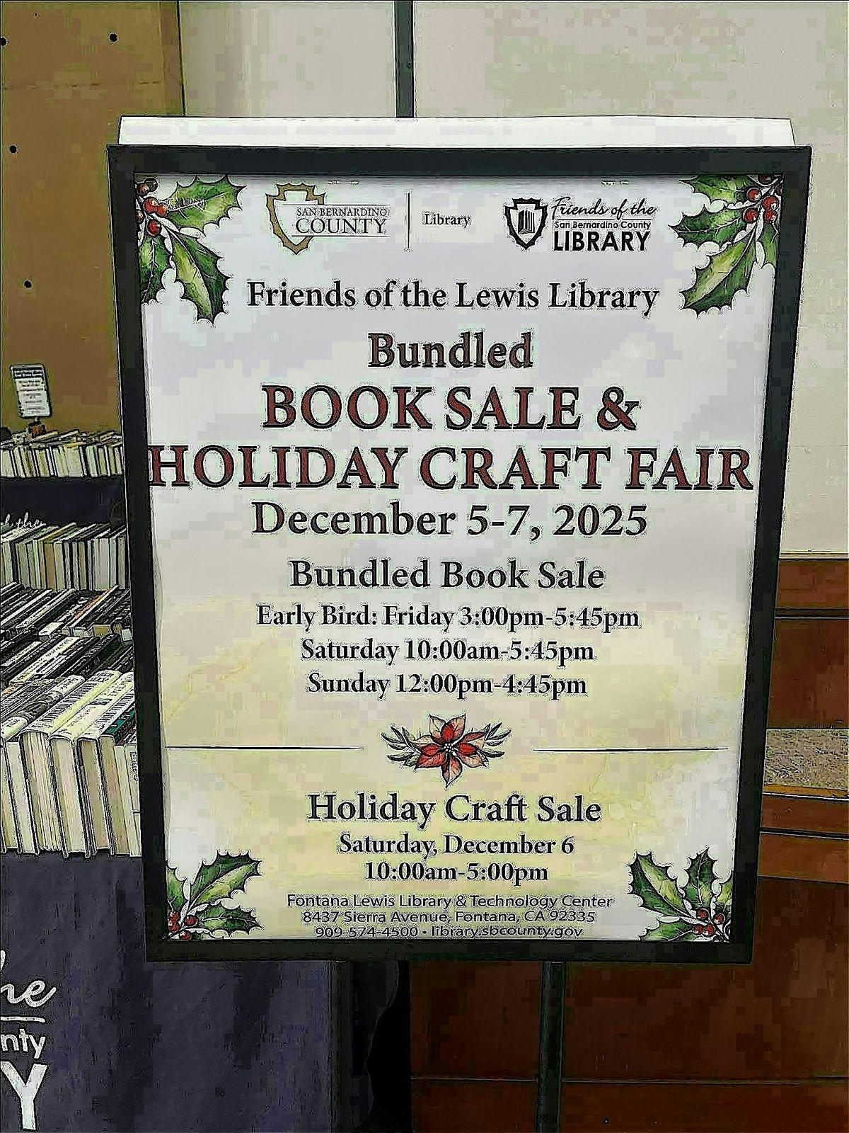 Friends of the Lewis Library Bundled Book Sale and Holiday Craft Fair
