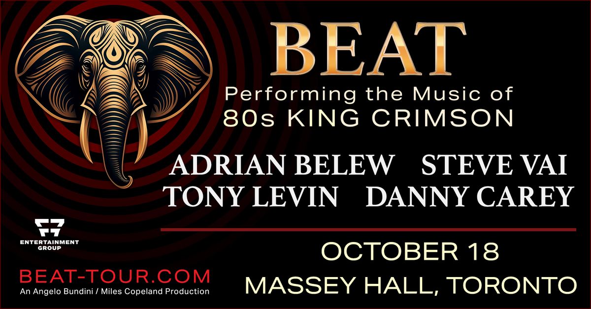 BEAT - Belew\/Vai\/Levin\/Carey play 80s King Crimson - Toronto, ON *SOLD OUT*