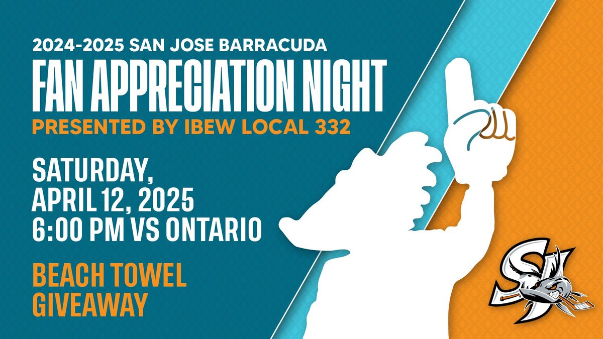 (Fan Appreciation) San Jose Barracuda vs Ontario Reign