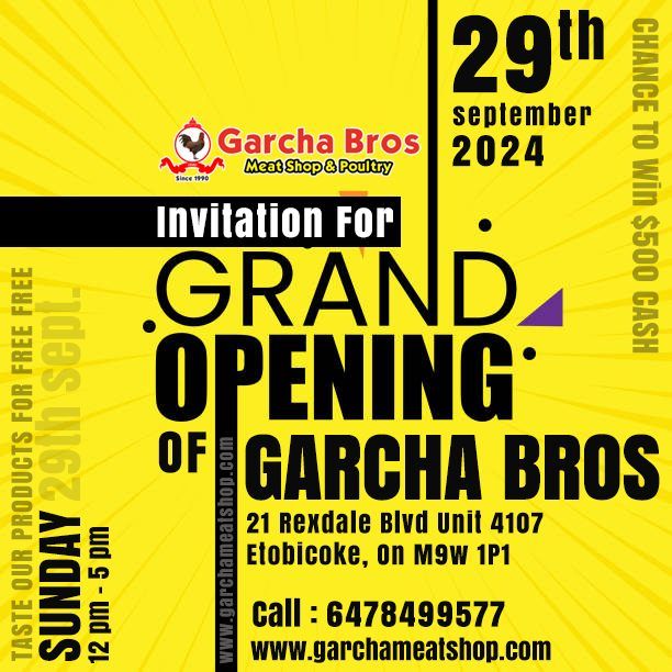 Grand Opening Of Garcha Bros Meat Shop Etobicoke