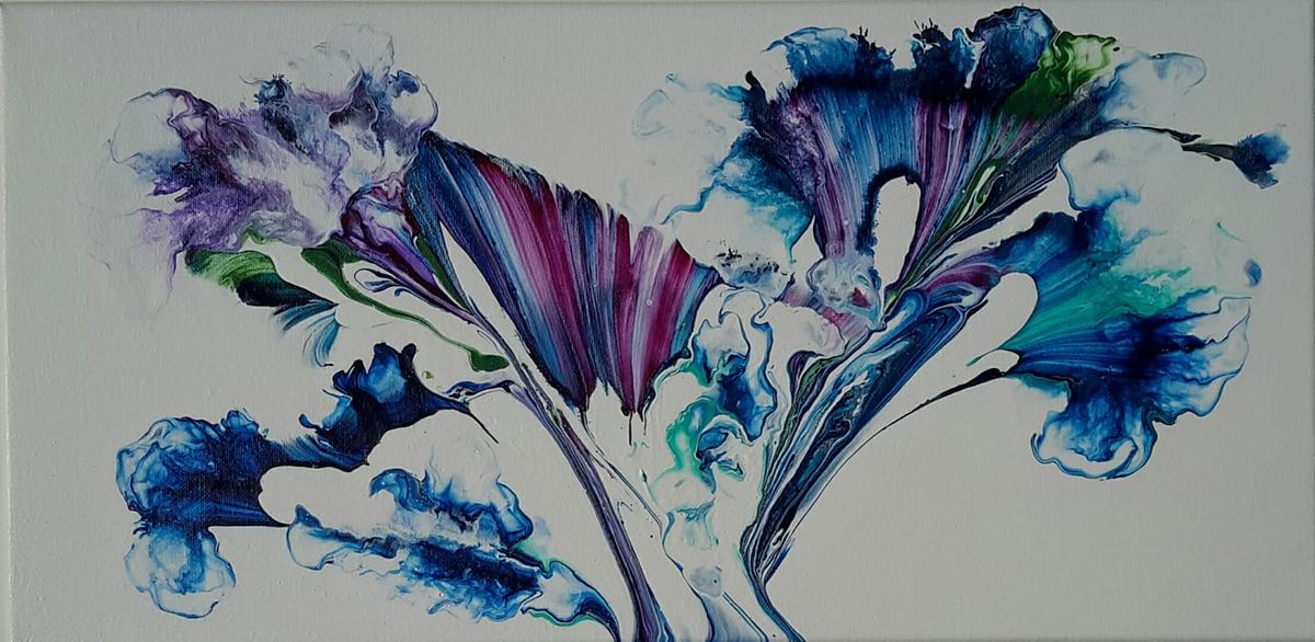 NEW DATE: String Acrylic Pouring Class - x2 Canvases & All Supplies Included $90 Beginners & Up