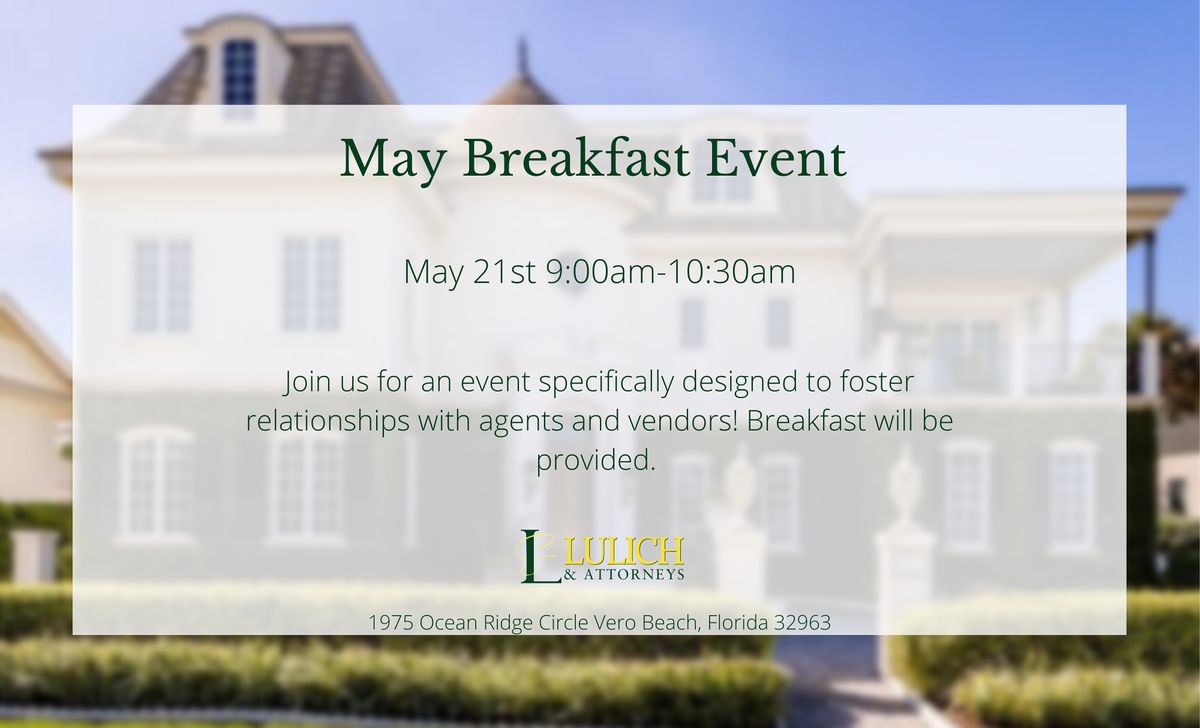 May Real Estate Breakfast Event