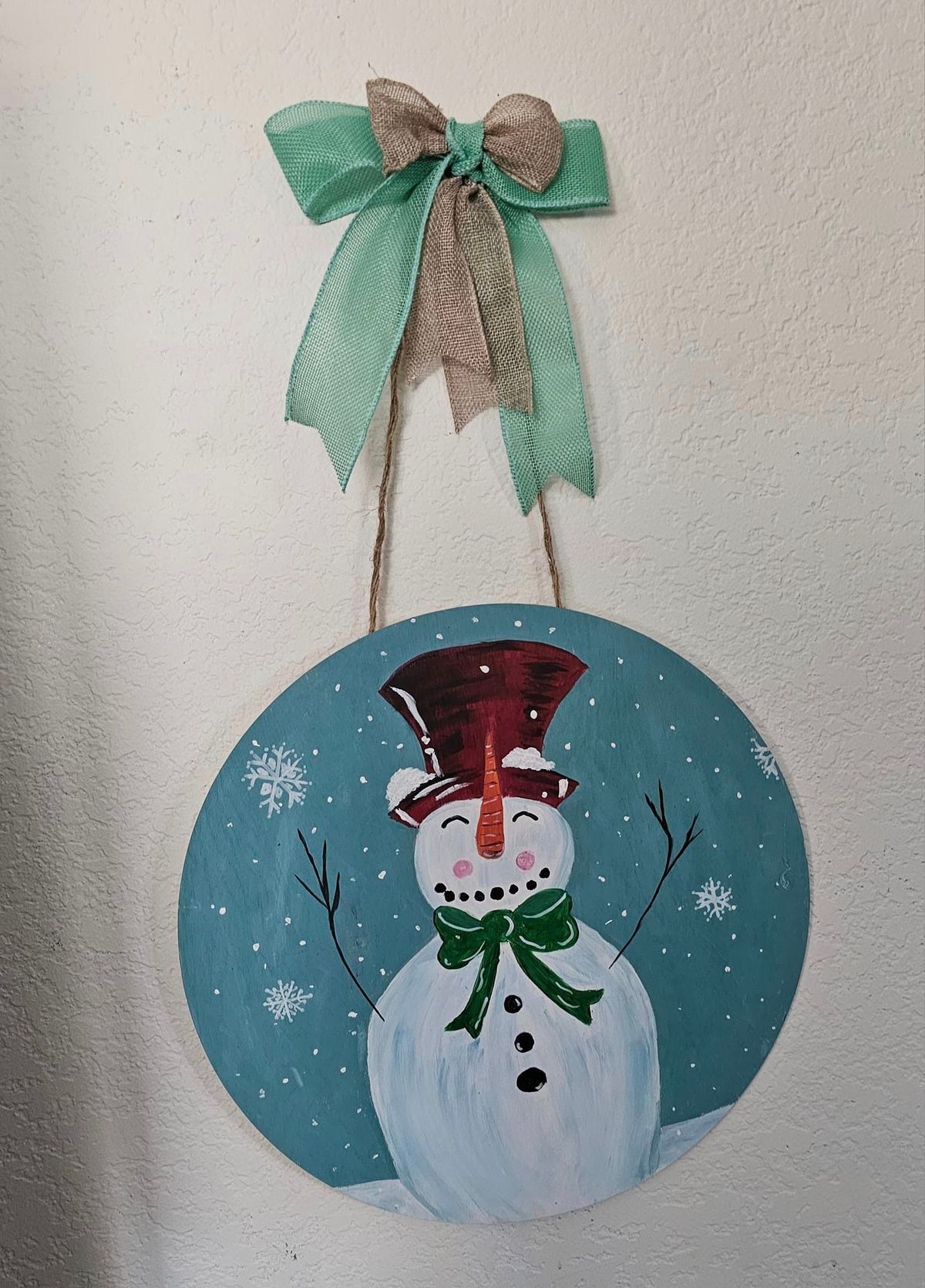 Blue Abode and Paint ~ Let it Snow wall hanger