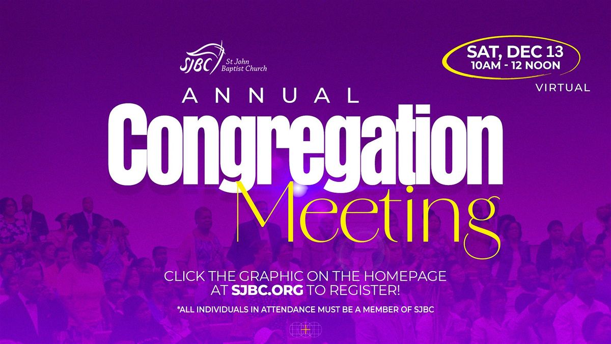 2025 Virtual Annual Congregation Meeting