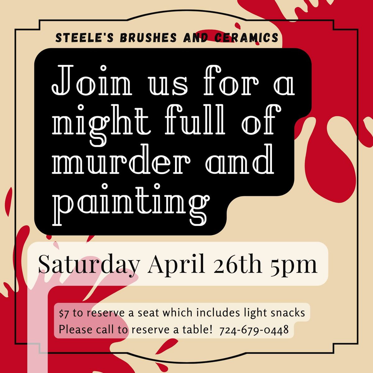 Murder Mystery Paint Night