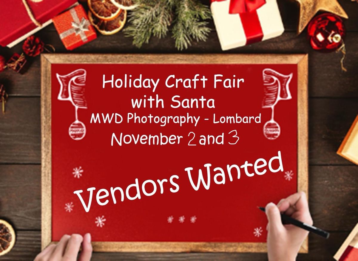 Holiday art and craft fair plus photos with Santa 