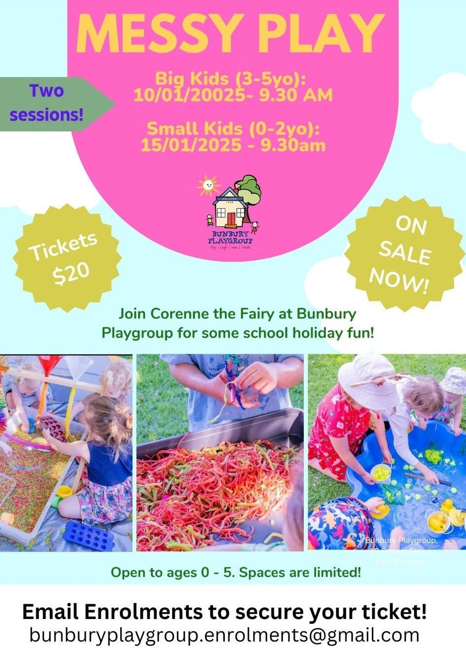 Bunbury Playgroup Inc. Messy Play Activities