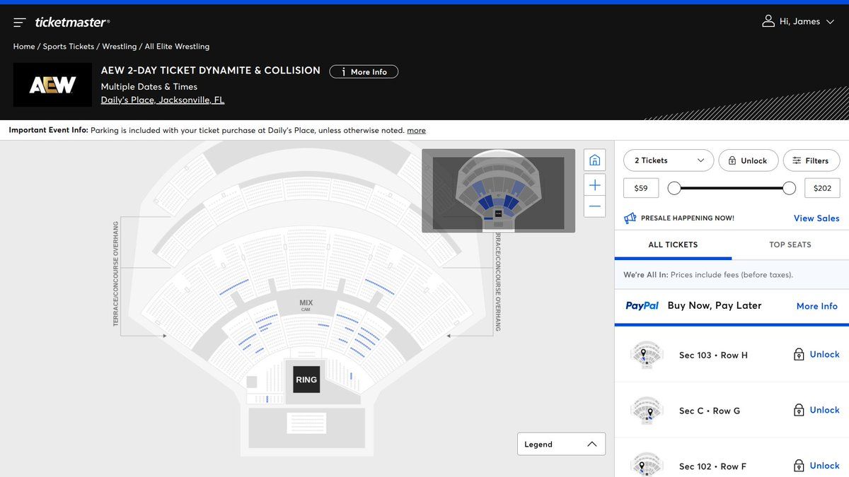 Parking Aew 2-Day Ticket Dynamite & Collision