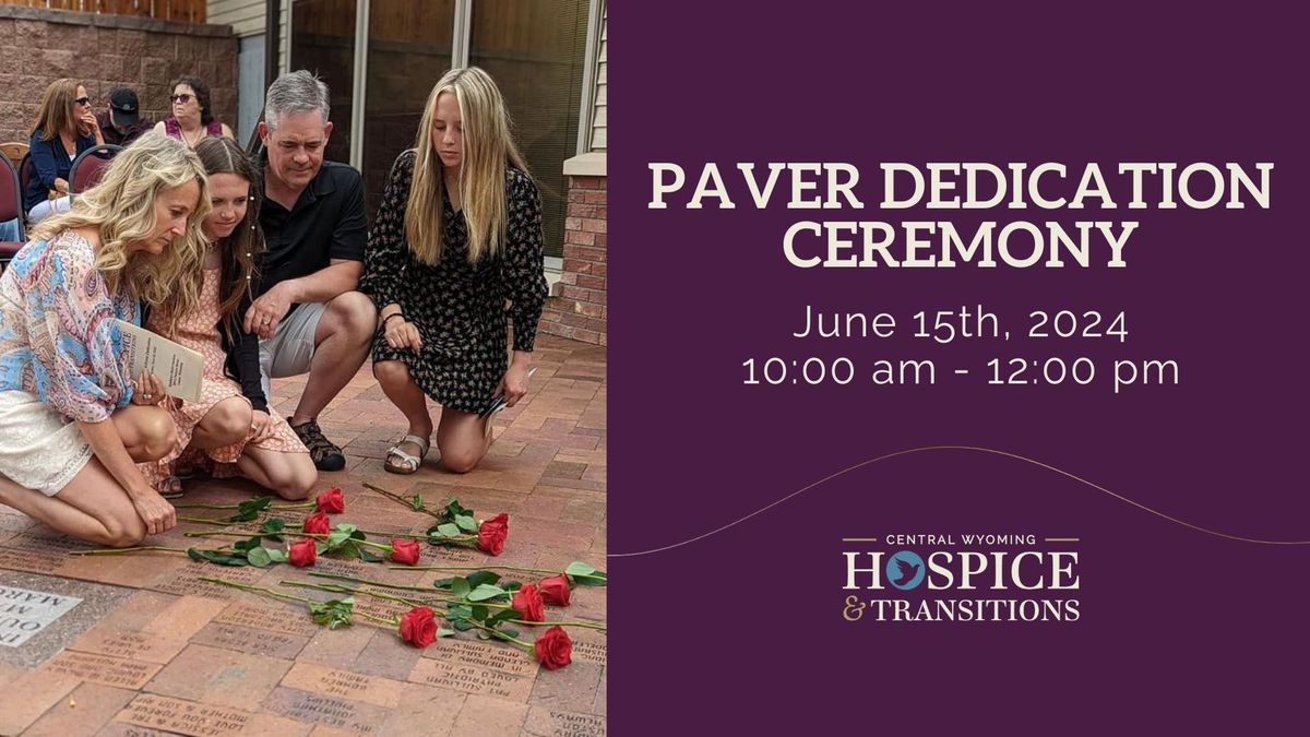 Paver Dedication Ceremony at CWHT