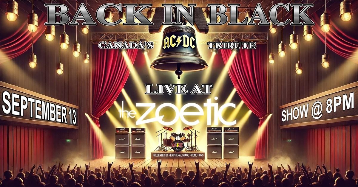 AC\/DC Tribute: Back In Black @ The Zoetic ~ Hamilton