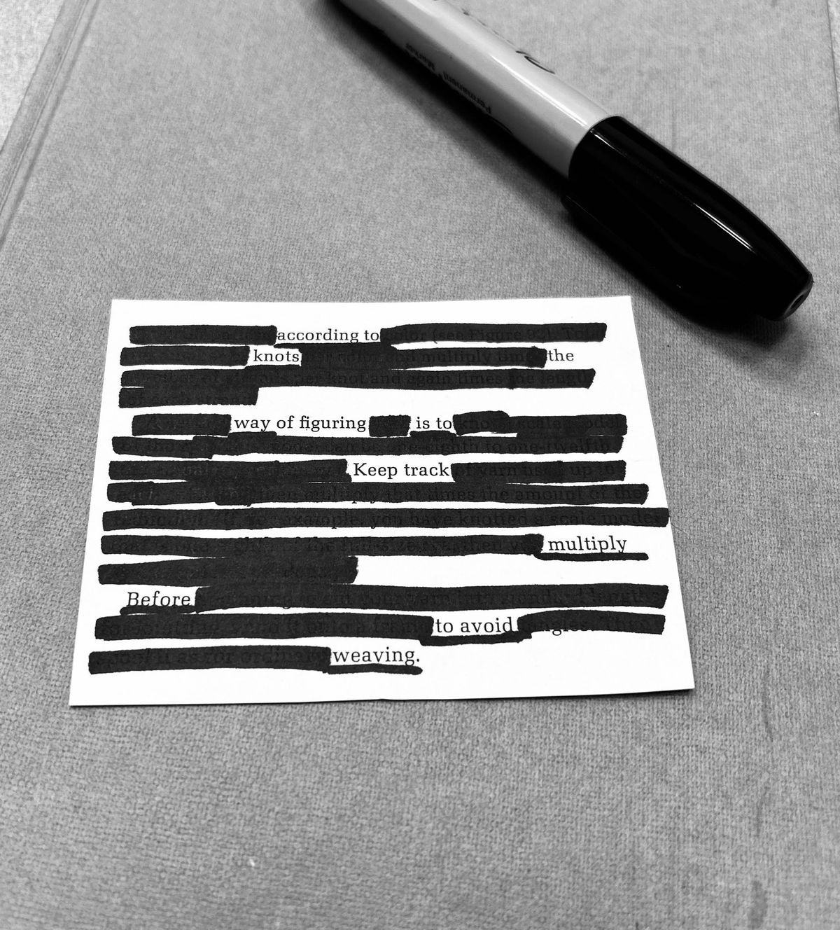 Creating Blackout Poetry