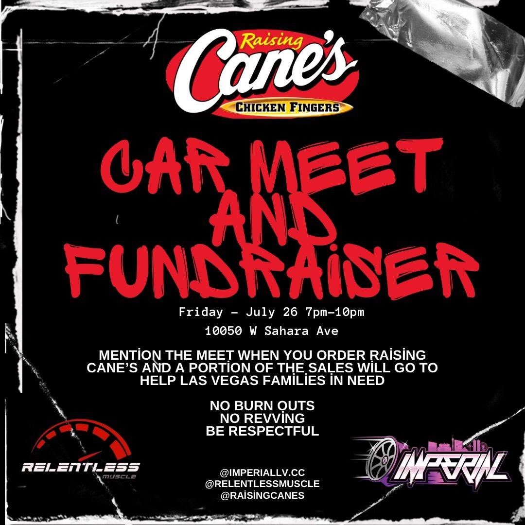 Fundraiser Car Meet at Raising Canes 