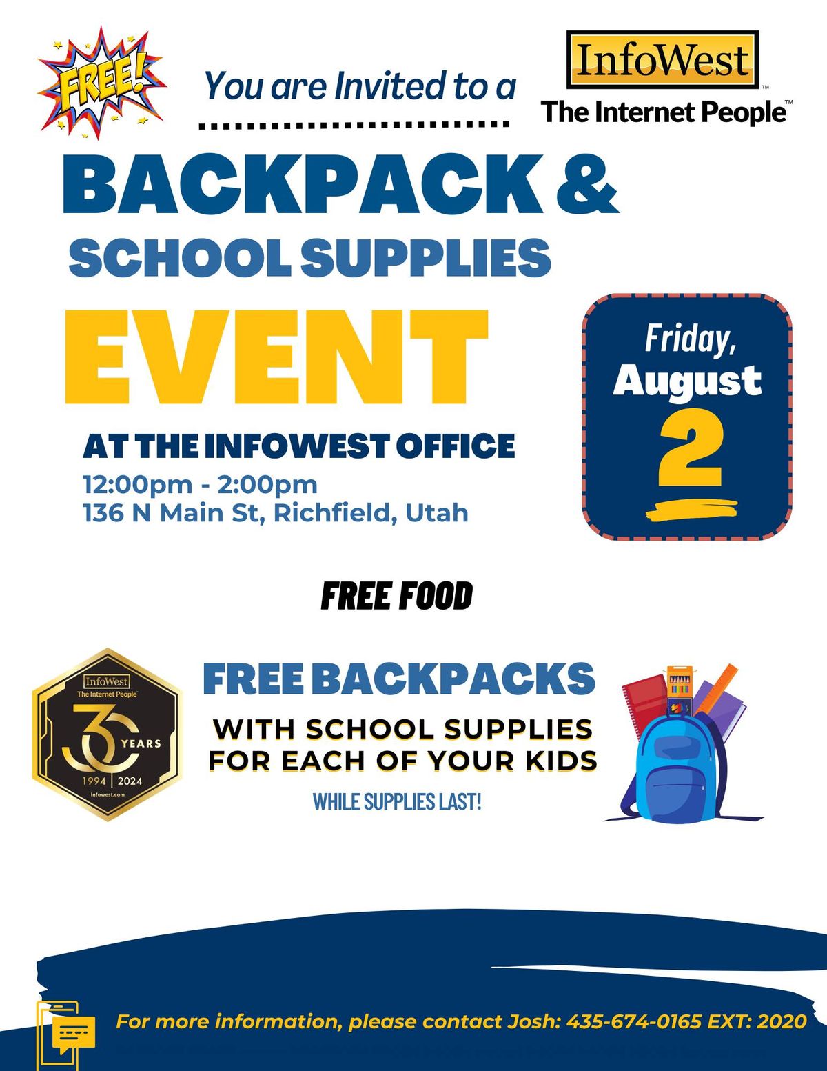 Richfield Backpack Giveaway 
