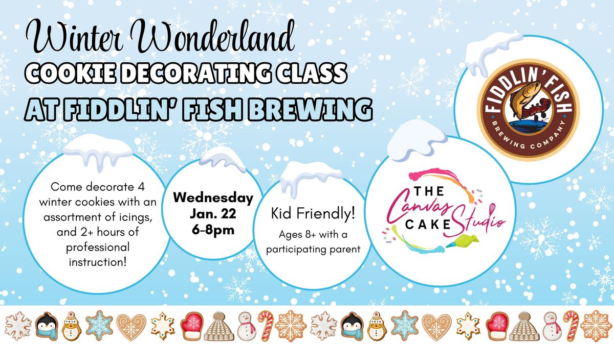 Winter Wonderland Cookie Decorating Class at Fiddlin' Fish Brewing