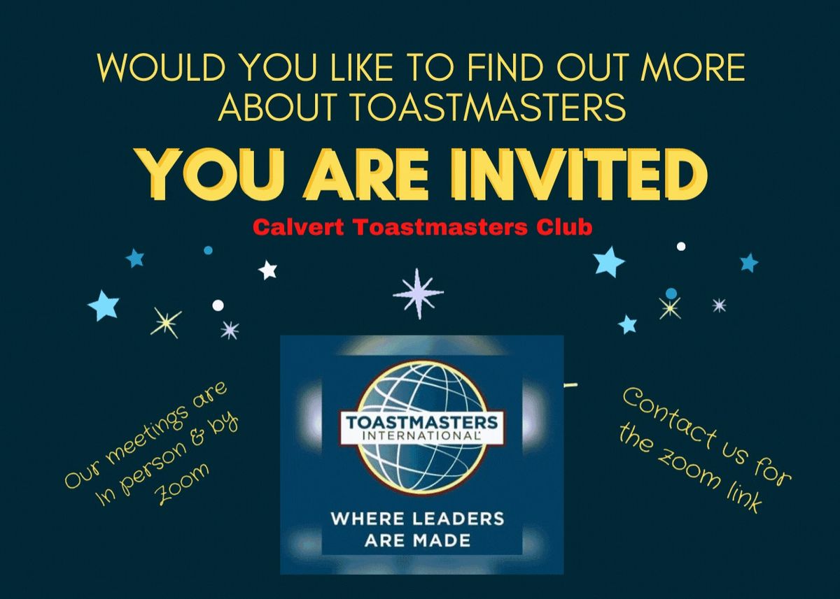 Calvert Toastmasters Club Hybrid Meeting