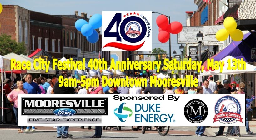 Race City Festival 40th Anniversary Saturday, May 13th 9am-5pm