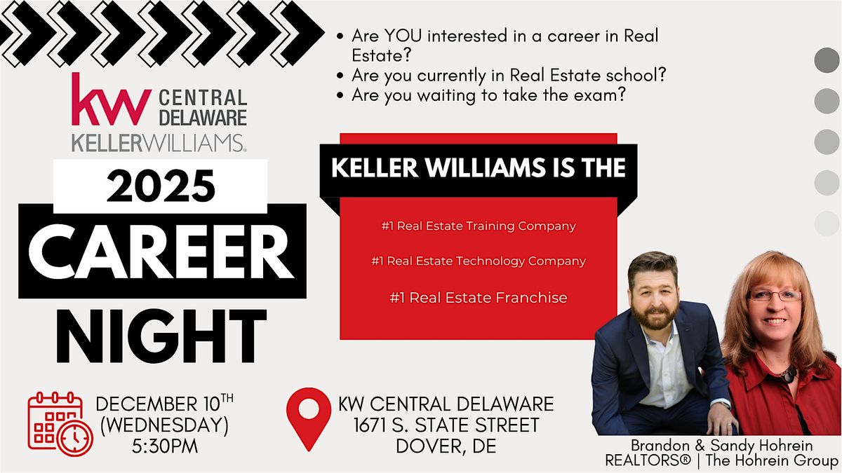 kw Real Estate Career Night with Brandon & Sandy Hohrein