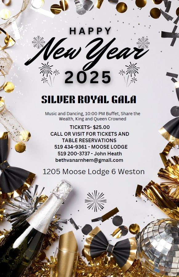 Happy New Year 2025 Silver Royal Gala