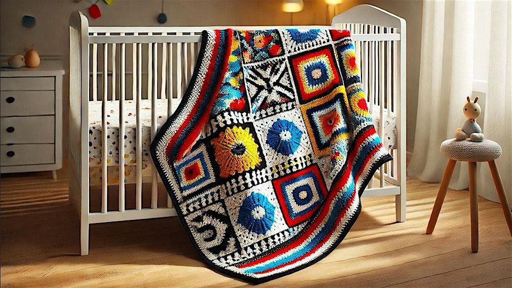 Workshop: Create a Contrast Color Discovery Crochet Blanket for Babies