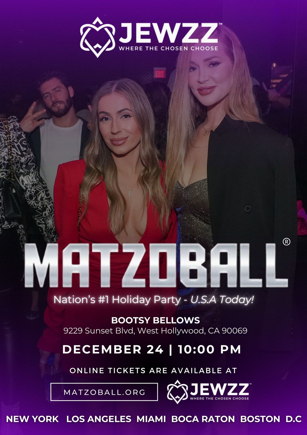 MATZOBALL\u00ae LOS ANGELES XMAS EVE ages 21-49 December 24, 2024