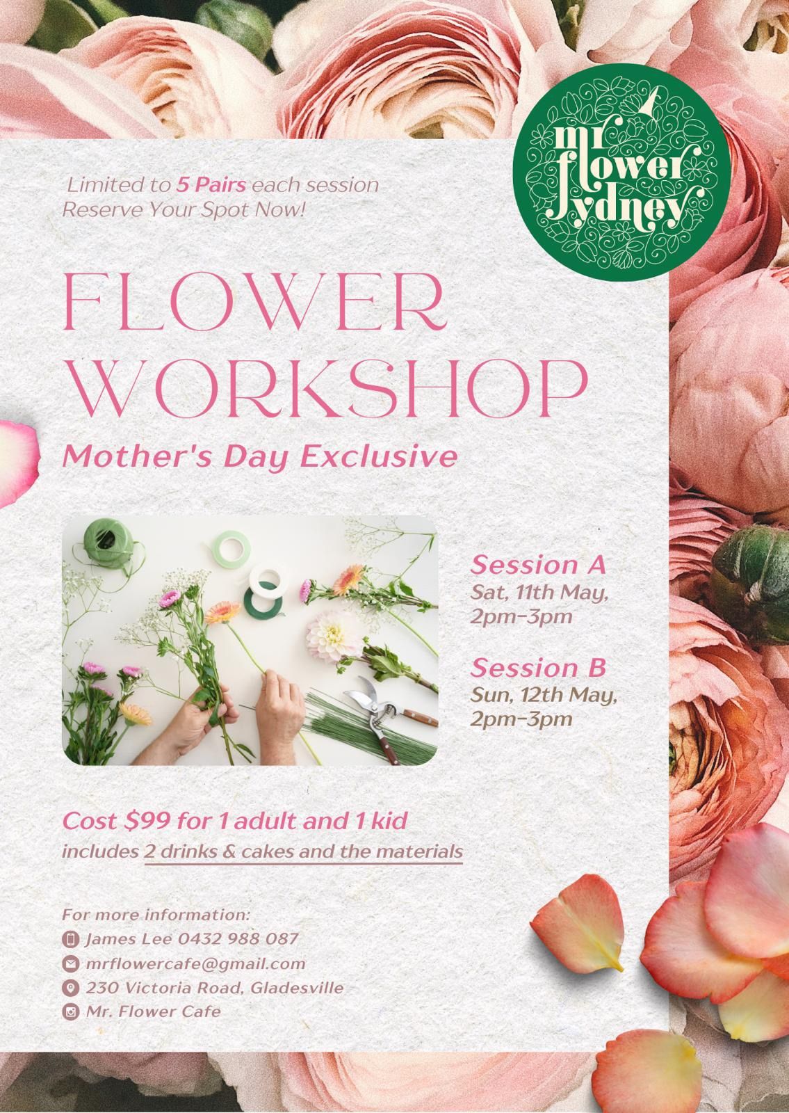 Mother\u2019s Day: Parent-child Floral Workshop at Gladesville