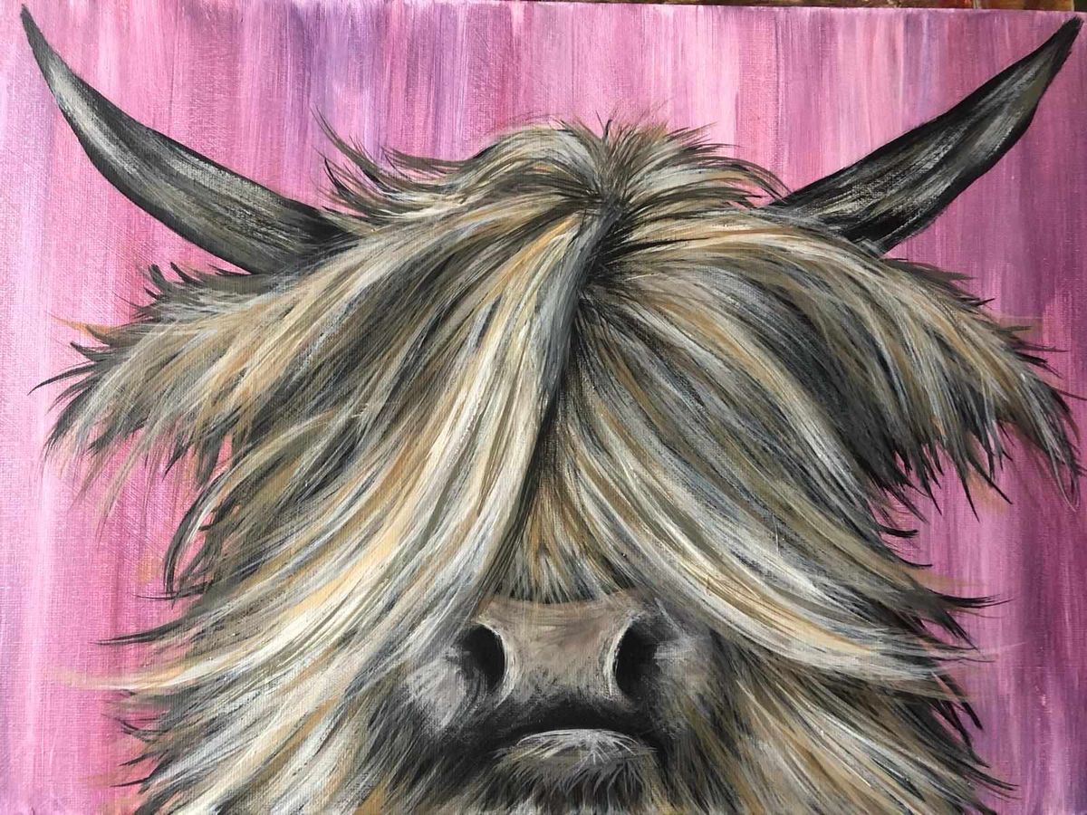 Highland Cow Painting Workshop - Cuppa and Canvas