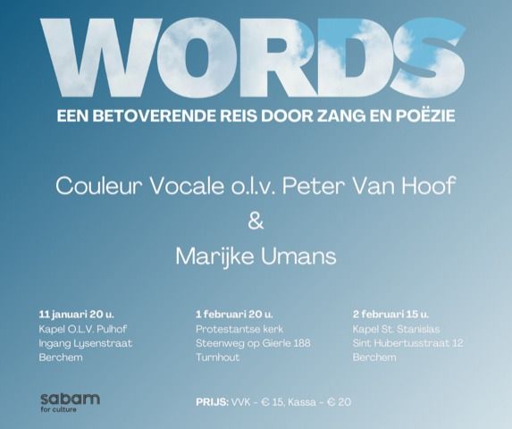 Words, een betoverende reis door zang en po\u00ebzie