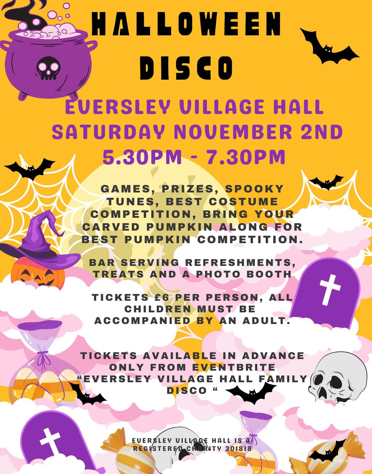 Eversley Village Hall Family Halloween Disco 