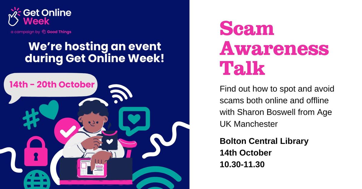 Get Online Week Scam Awareness Talk - Bolton Central Library