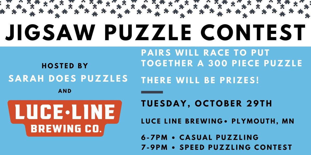 Pairs Jigsaw Puzzle Contest at Luce Line Brewing Co. with Sarah Does Puzzles