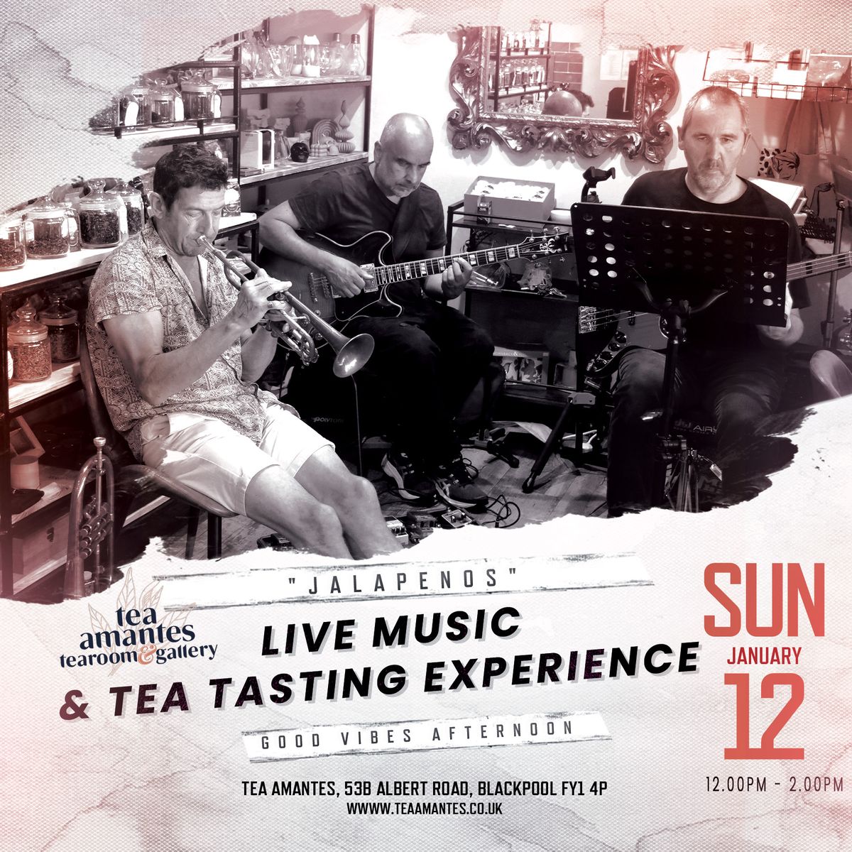 Live Music & Tea Tasting Experience: \u2013 Sunday 12.01.2025 from 12.00