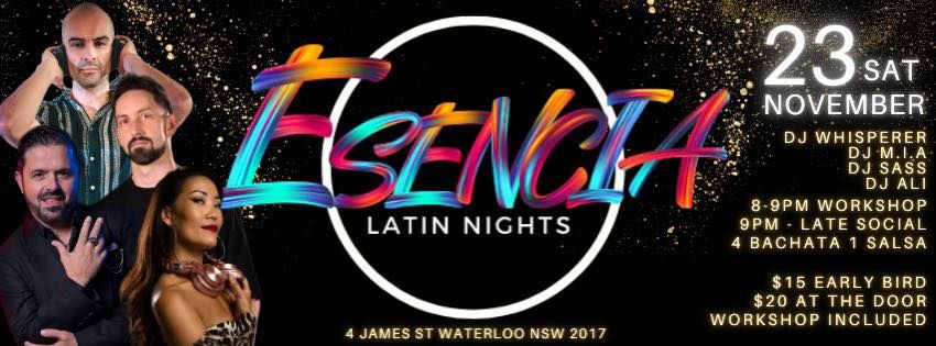 ESENCIA | 4 BACHATA 1 SALSA | SAT 23rd NOVEMBER