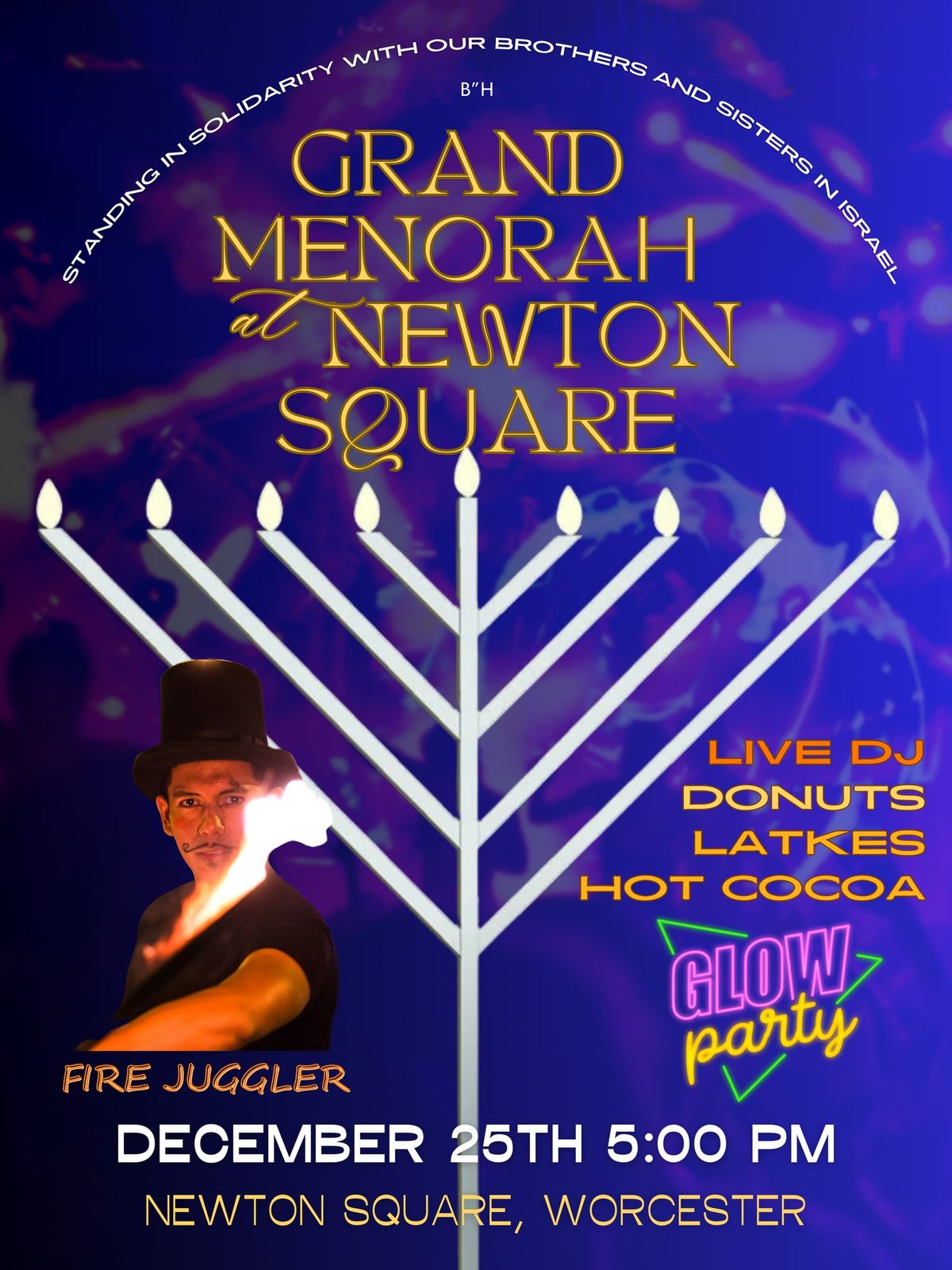 The Grand Menorah at Newton Square