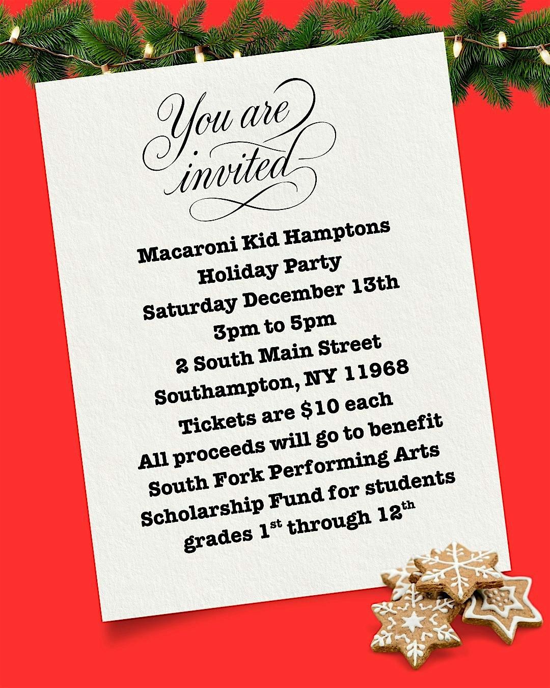 Macaroni KID Hamptons Holiday Party