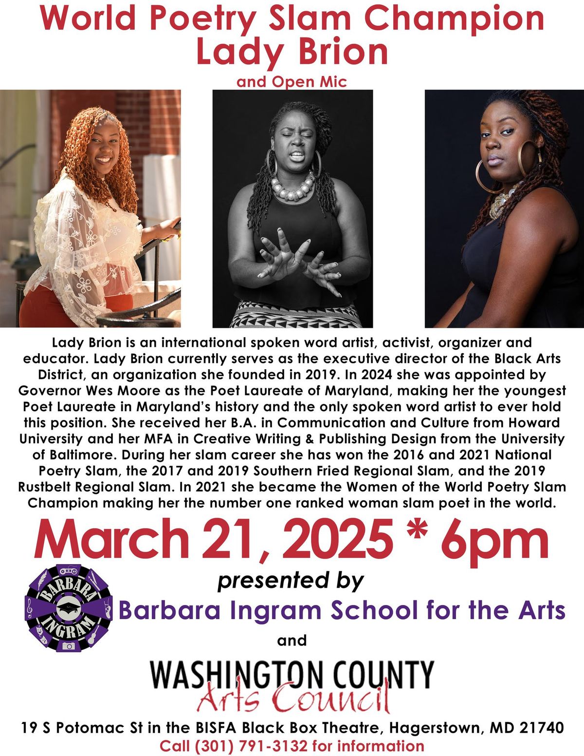 Lady Brion + Open Mic at the BISFA Black Box Theater