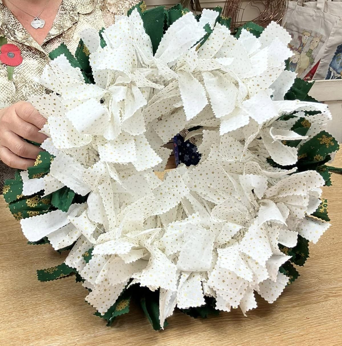 3D  Christmas Rag Wreath