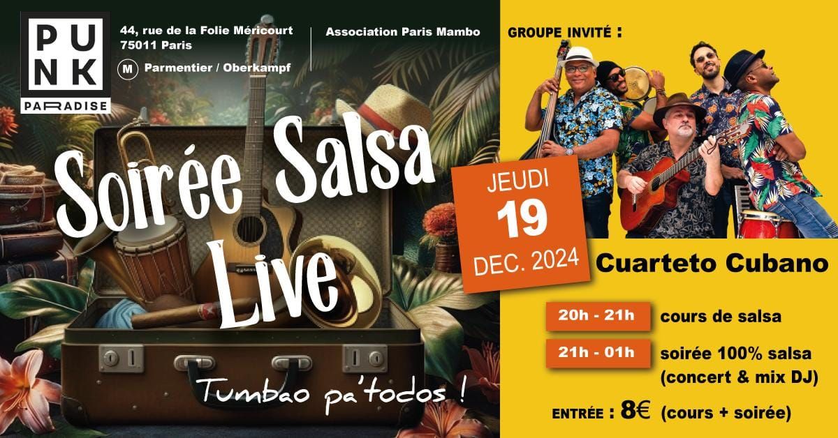 Soir\u00e9e Salsa Live - Paris 11 (Asso Paris Mambo)