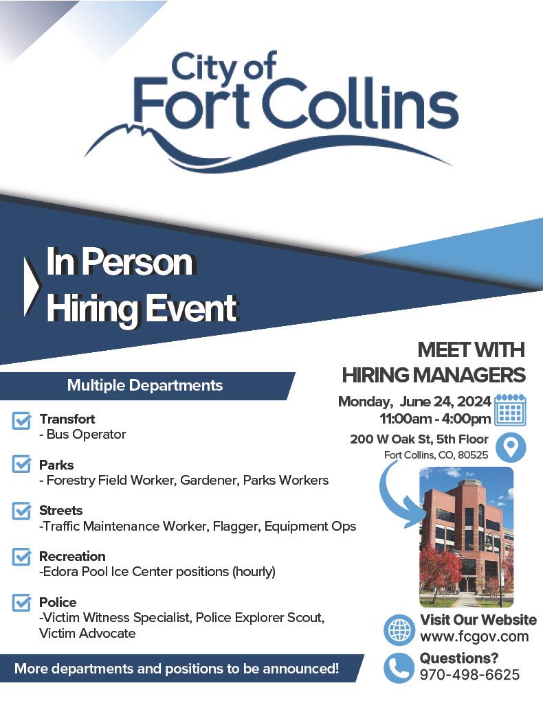 Hiring Event for the City of Fort Collins