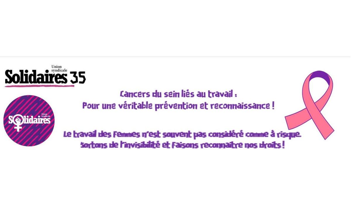 Cancers du sein li\u00e9s au travail : R\u00e9union d'information