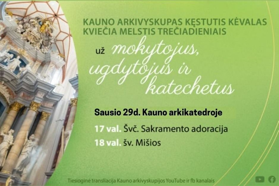 Maldos vakaras u\u017e mokytojus, ugdytojus ir katechetus