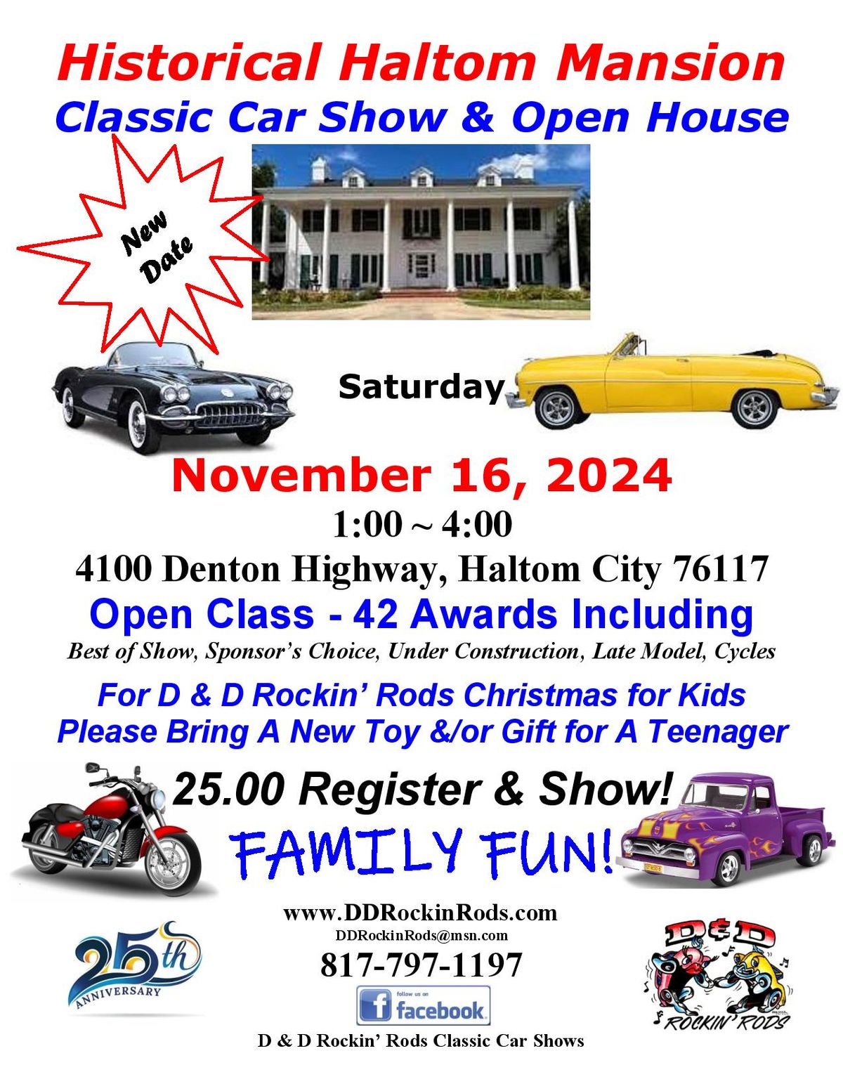 Historical Haltom Mansion Classic Car Show