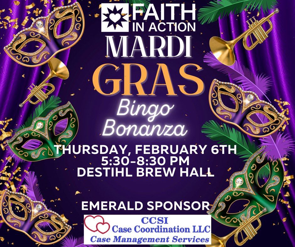 Mardi Gras Bingo Bonanza Benefiting Faith in Action