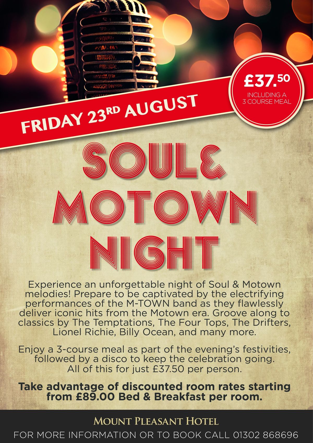 Soul & Motown Night - SOLD OUT