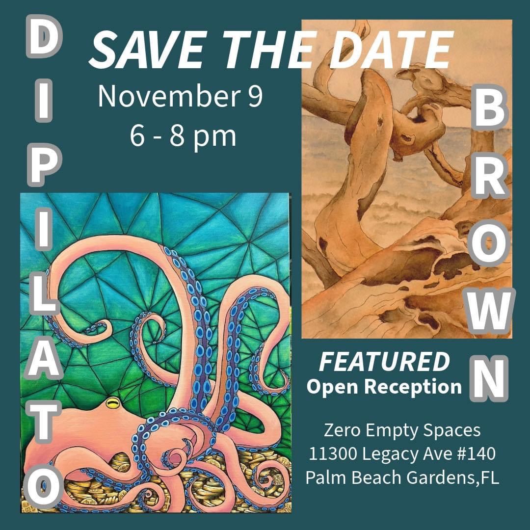 Open studio with Featured Artists Jeri Brown and Victor DiPilato