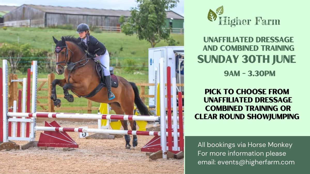 Combined Training \/ Unaffiliated Dressage & Clear Round Showjumping