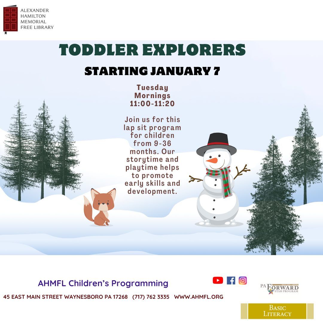 Toddler Explorers - starts January 7th