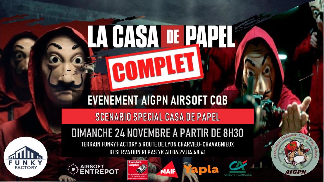 AIRSOFT CQB AIGPN SP\u00c9CIAL CASA DE PAPEL