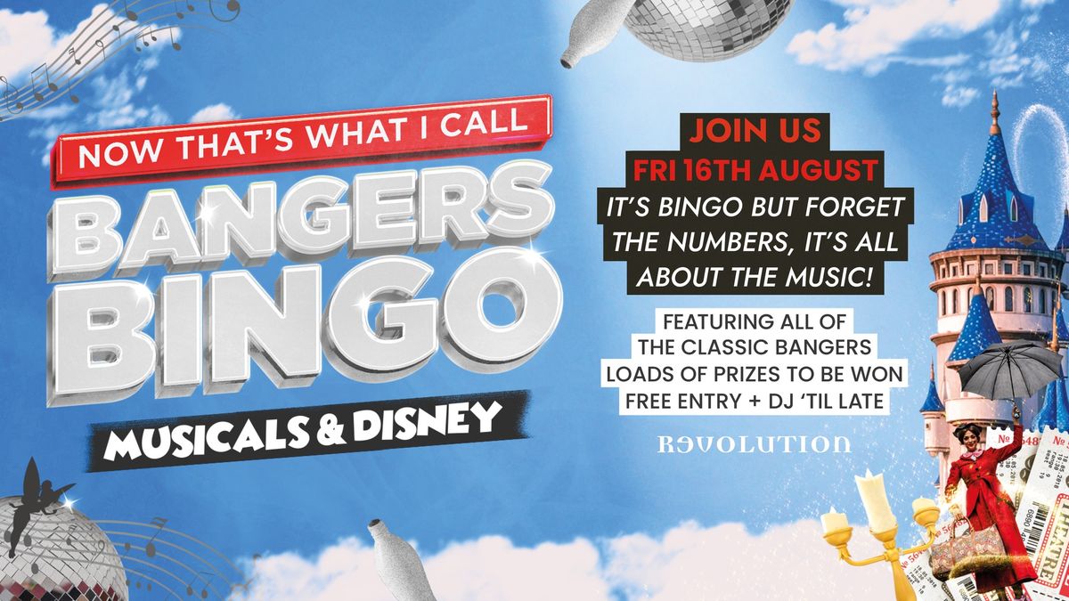 Revs Bangers Bingo - Musicals & Disney Edition