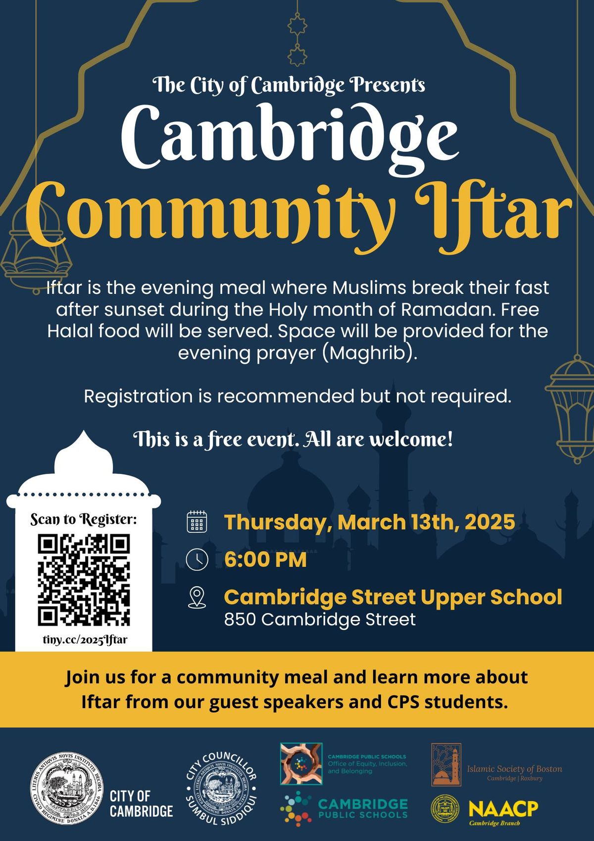 Cambridge Community Iftar 2025