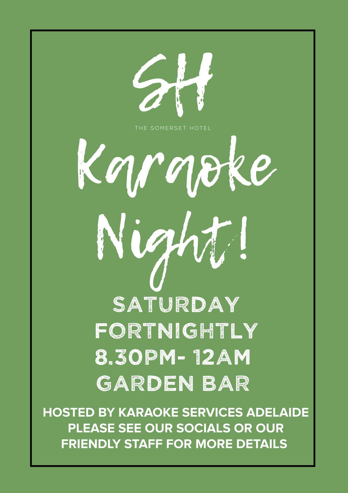KARAOKE NIGHT AT THE SOMMY!
